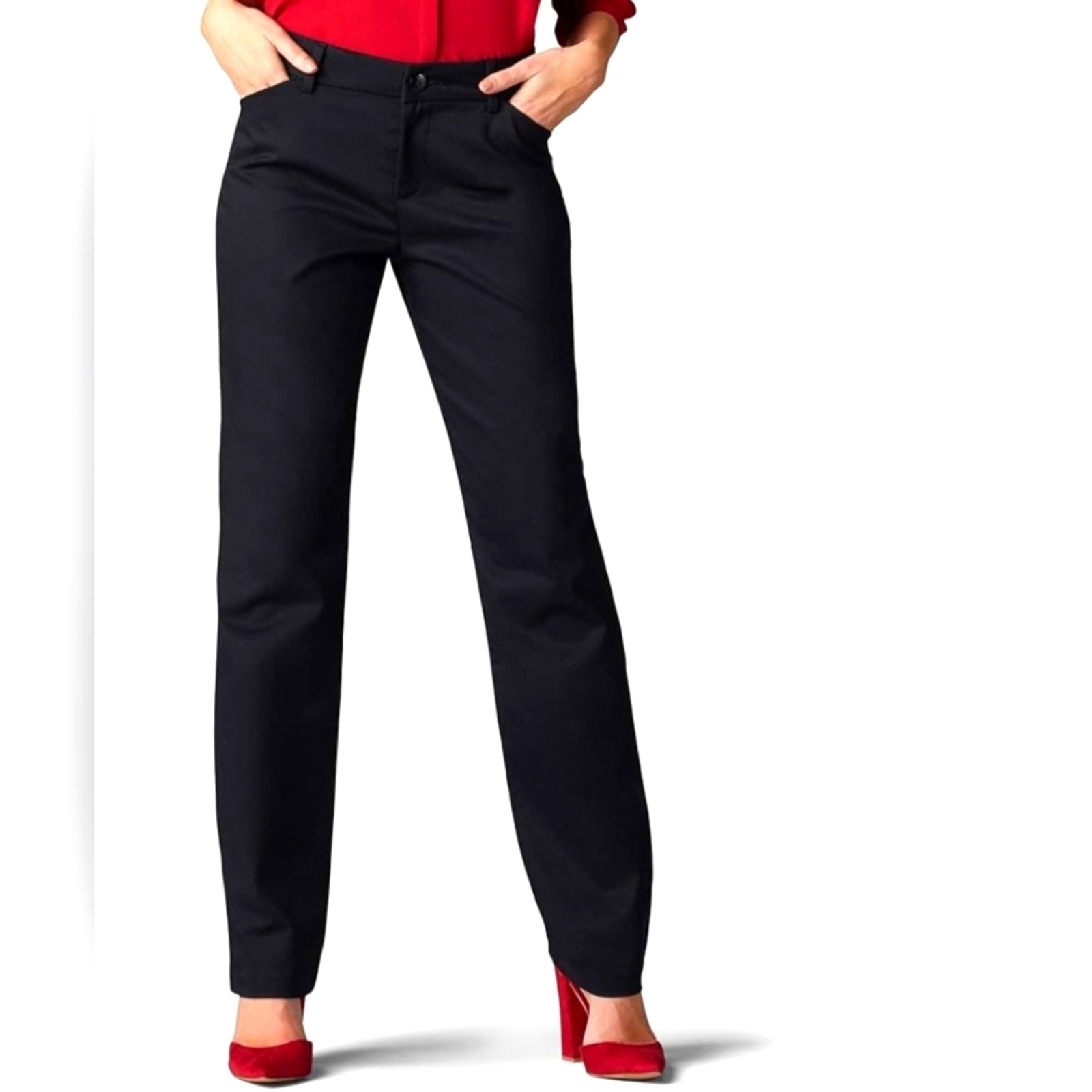Nwt | Lee | Black Straight Leg Pants | Size 16 Tall